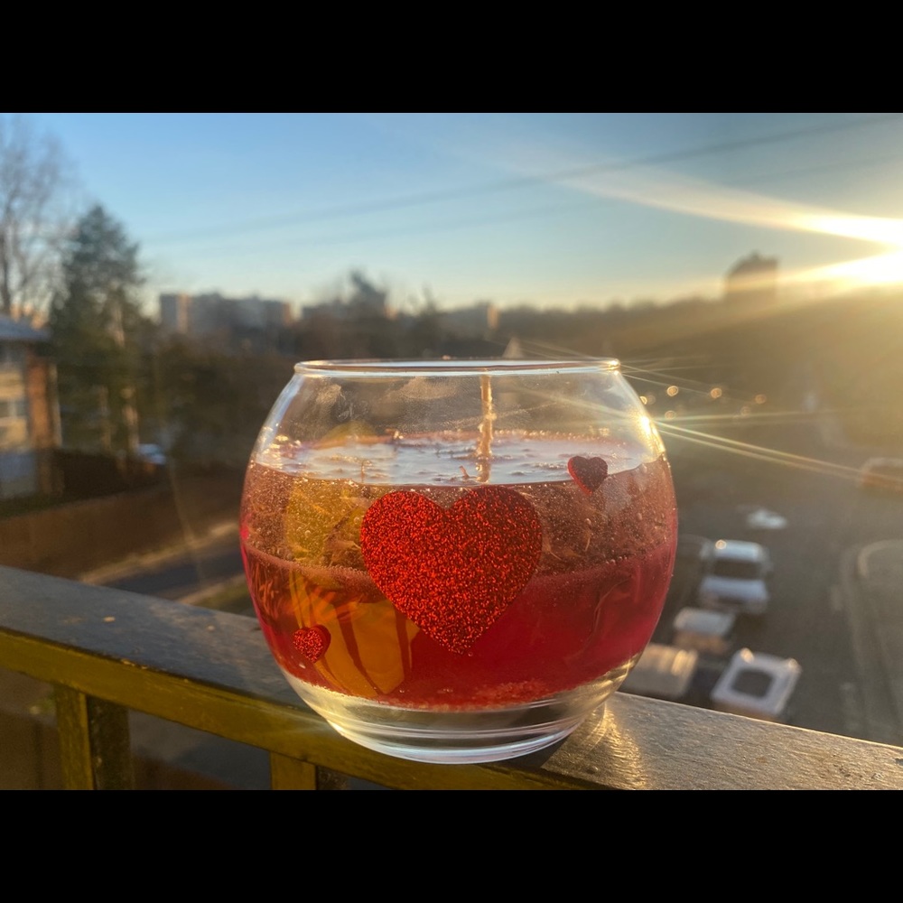 Valentines day candle